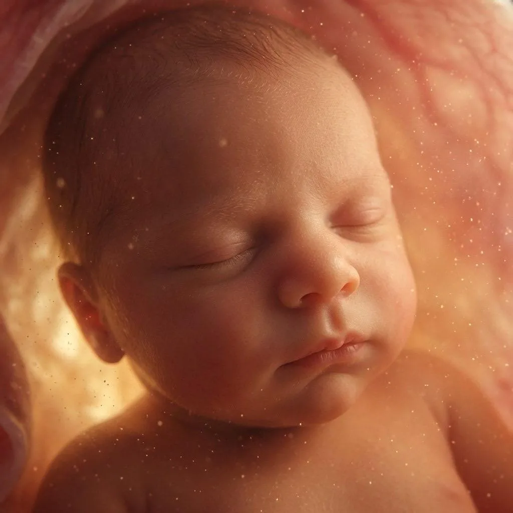 AI portrait of a baby in the womb
