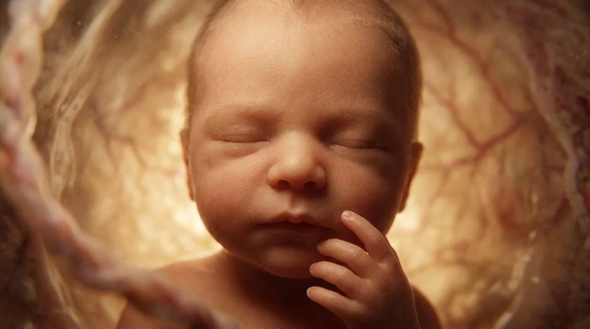 AI portrait of a baby in the womb
